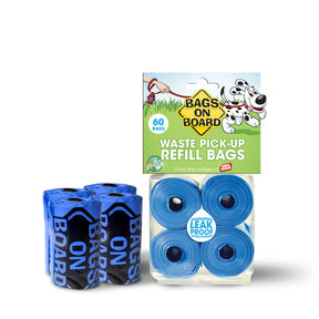 Bags On Board Blue Poobag Refill Rolls 60Pk