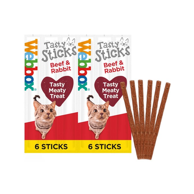 Webbox Cats Delight Beef & Rabbit 12x6 Sticks