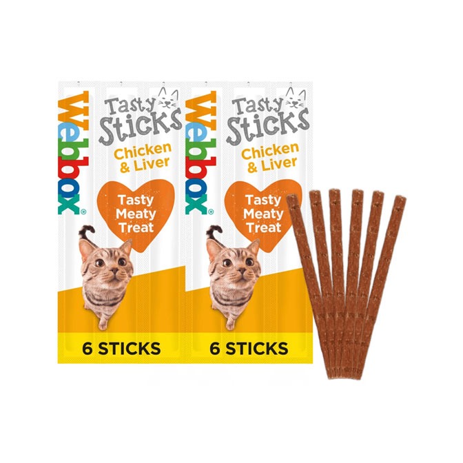 Webbox Cats Delight Chicken & Liver 12x6 Sticks