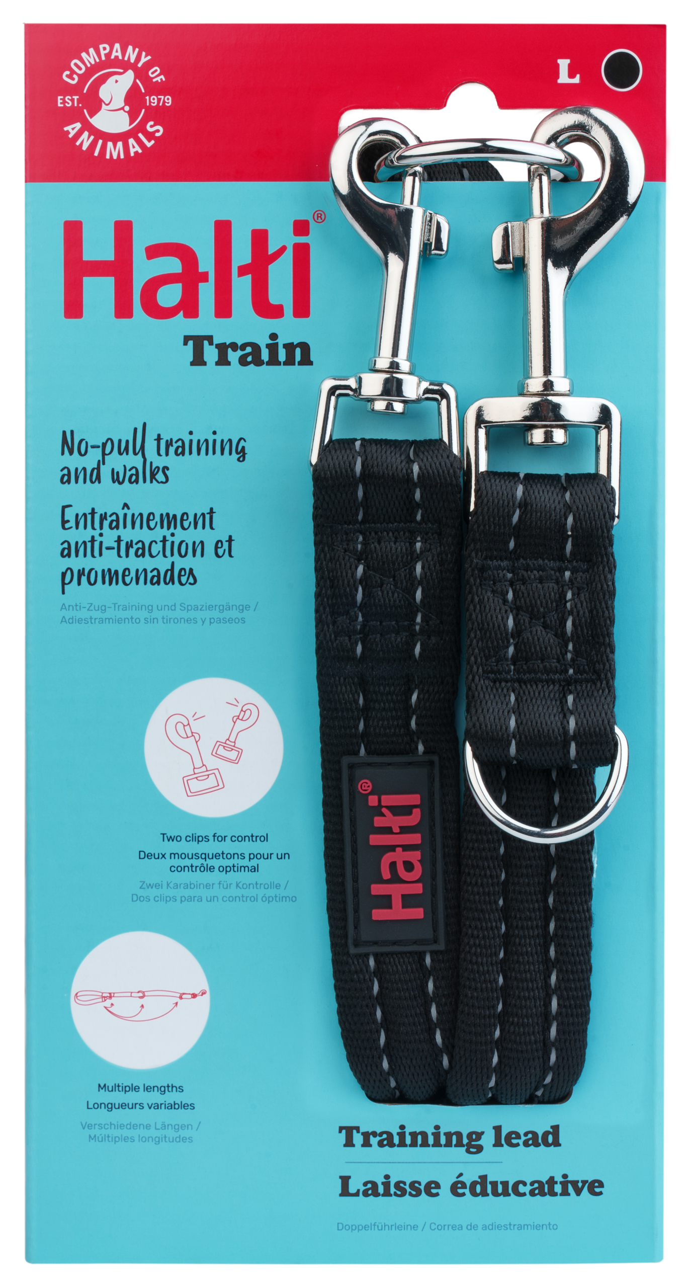 Halti Training Dog Lead (2 sizes/ 2 colours)