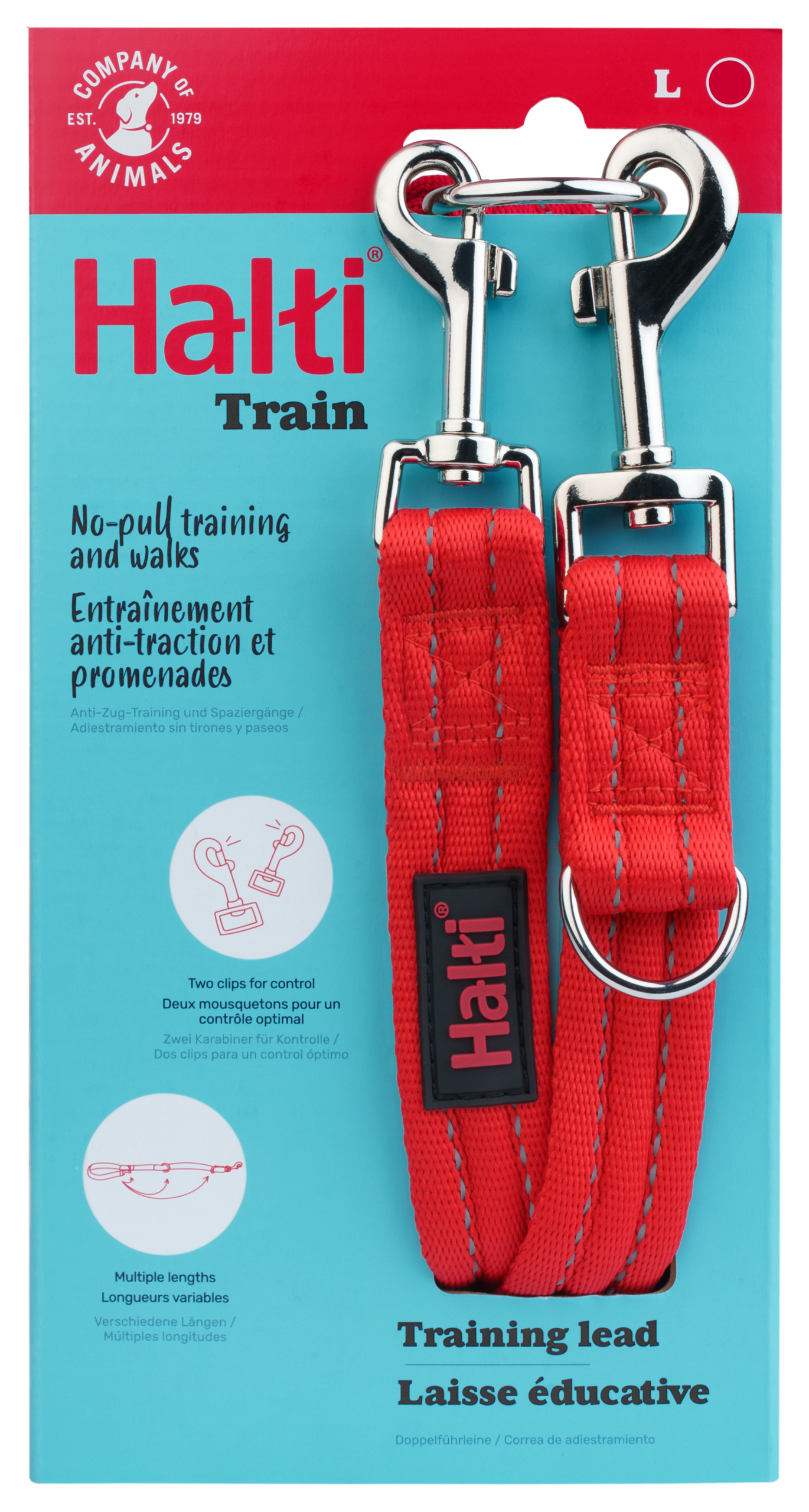 Halti Training Dog Lead (2 sizes/ 2 colours)