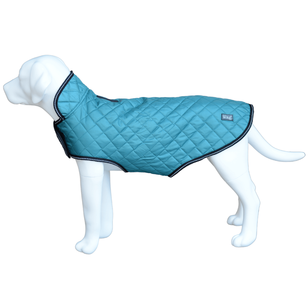 Henry Wag Quilted Dog Jacket Teal (5 sizes)