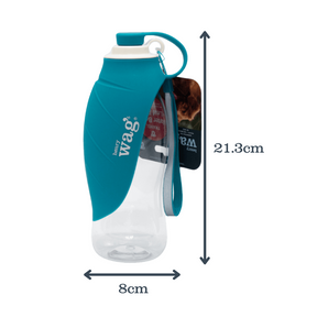 Henry Wag Water Bottle With Leaf Bowl Blue