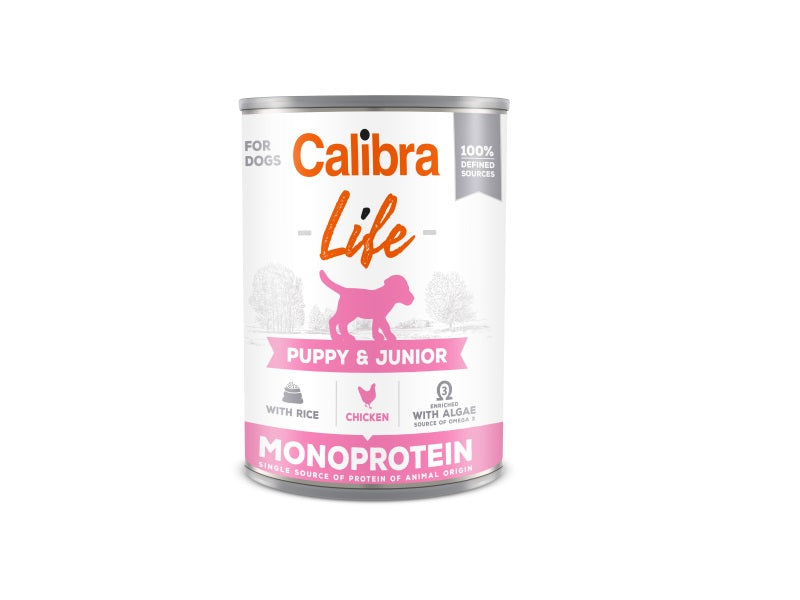 Calibra Dog Life Can Puppy & Junior Chicken & Rice