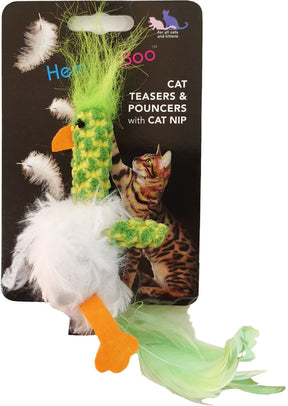 Hem and Boo Feather Plush Bird Cat Toy