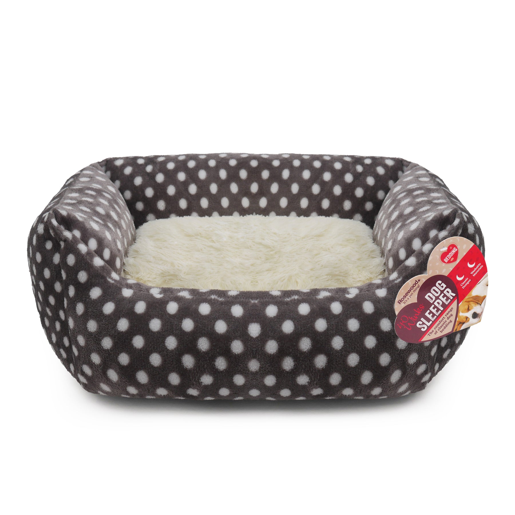 Rosewood Grey and Cream Spot Sleeper 16"