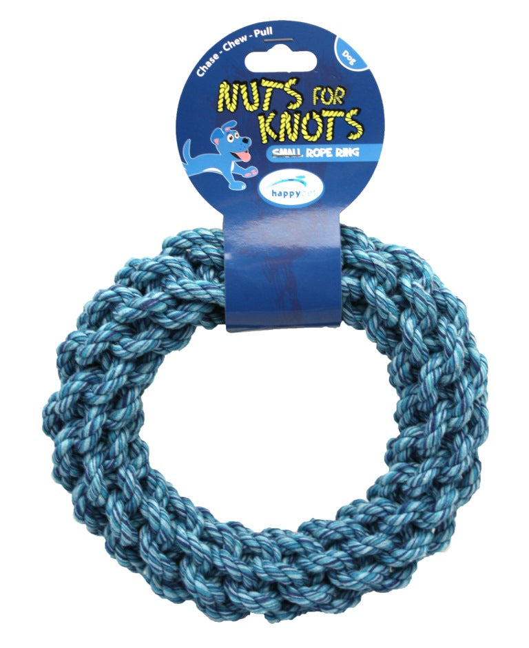 Nuts For Knots Ring Dog Toy Assorted Colours