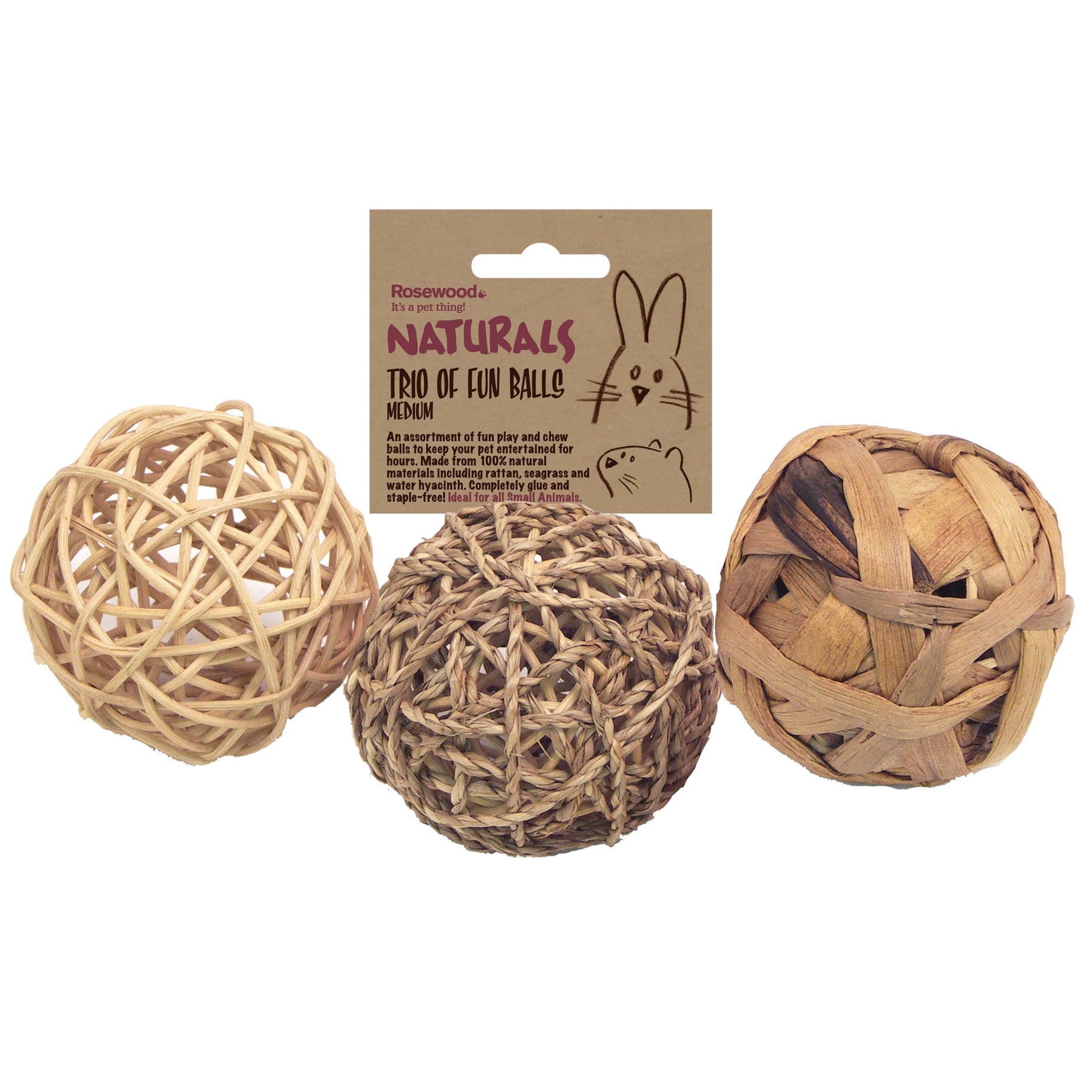 Naturals Trio Of Fun Ball Medium