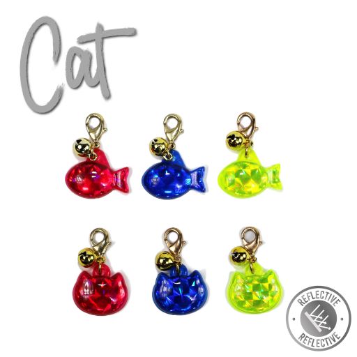 Cat Reflective ID Tag Cat/Fish Shape