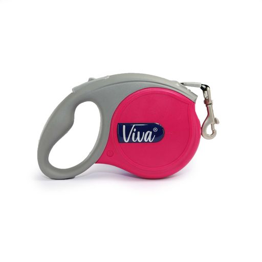 Viva Retractable Dog Lead Raspberry (3 sizes)