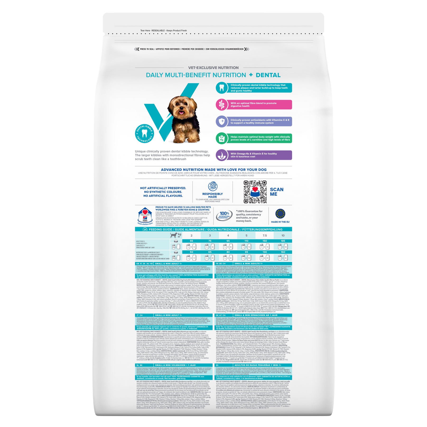 Hill's™ VET ESSENTIALS™ MULTI-BENEFIT + DENTAL Adult 1+ Small & Mini Dry Dog Food with Chicken