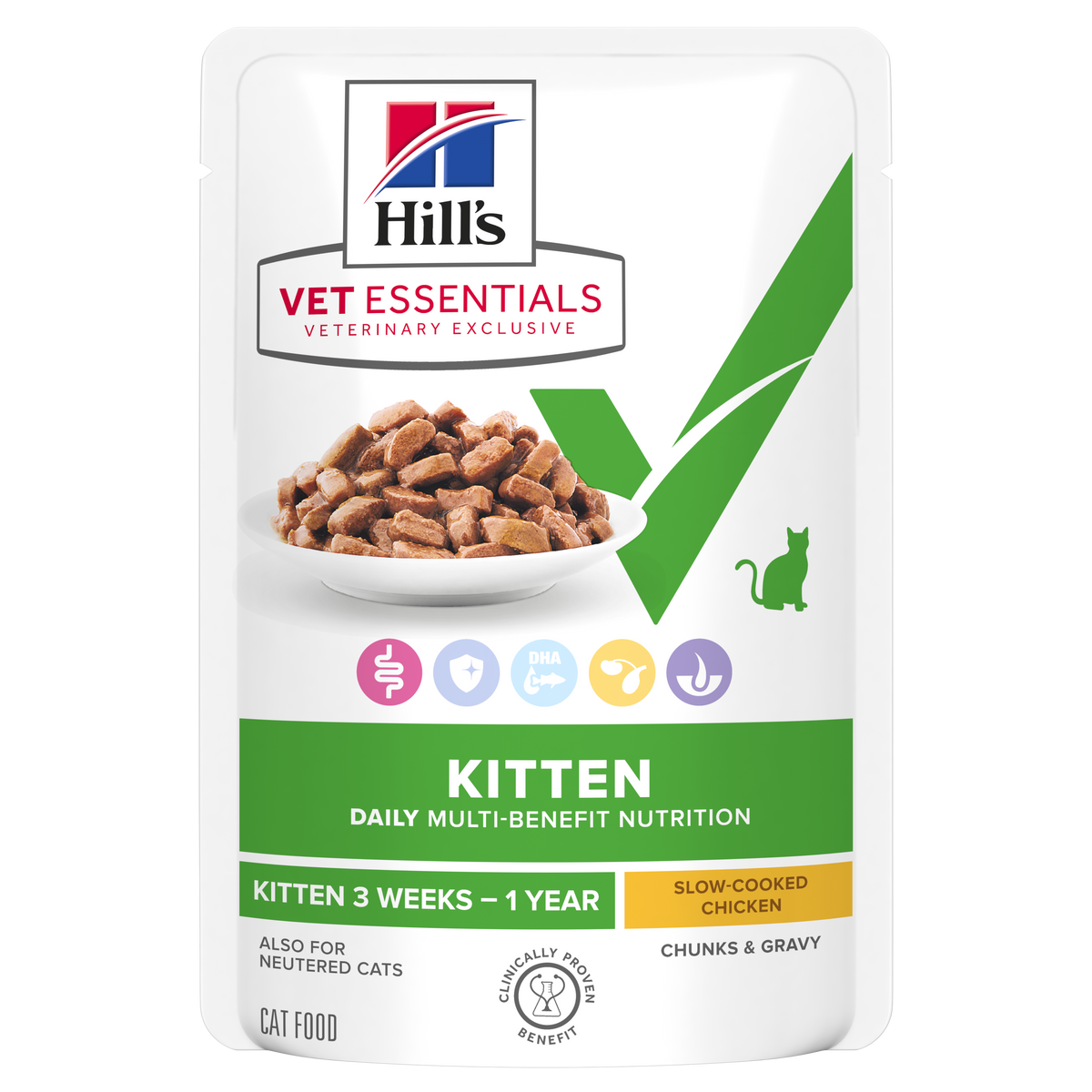 Hill's VET ESSENTIALS MULTI-BENEFIT Wet Kitten Food Slow-cooked Chicken