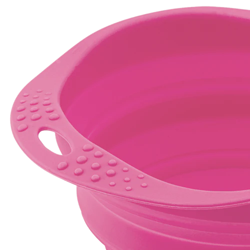 Beco Collapsible Travel Bowl Pink Large