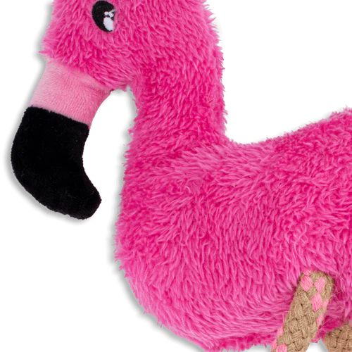 Beco Dual Texture Dog Toy Flamingo