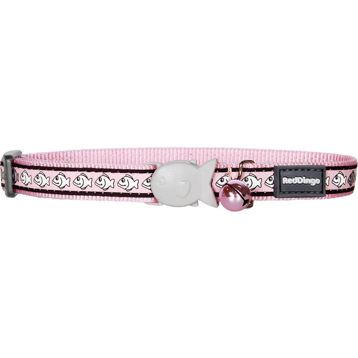 Red Dingo Reflective Fish Pink Cat Collar