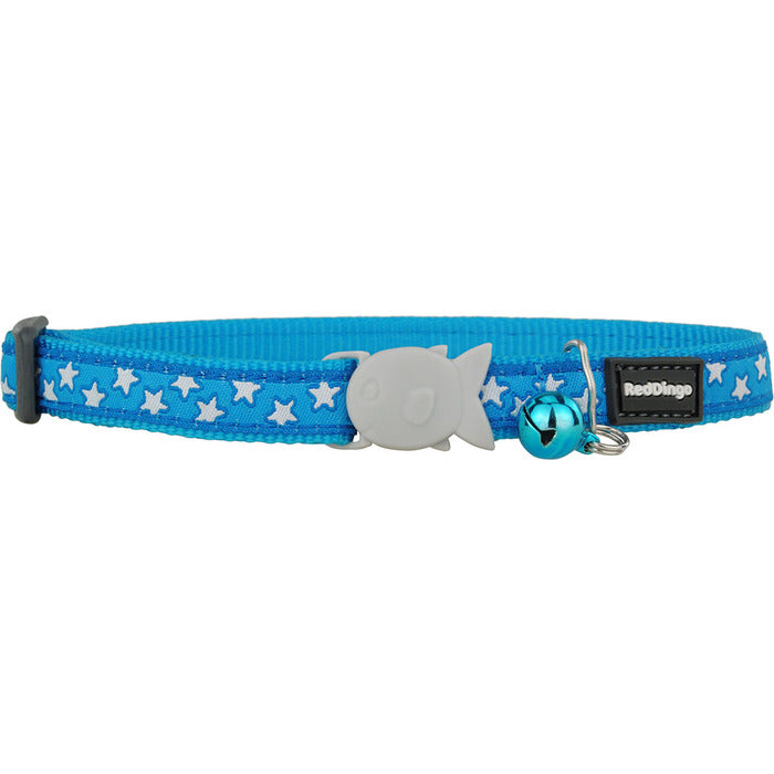 Red Dingo White Star Turquoise Cat Collar