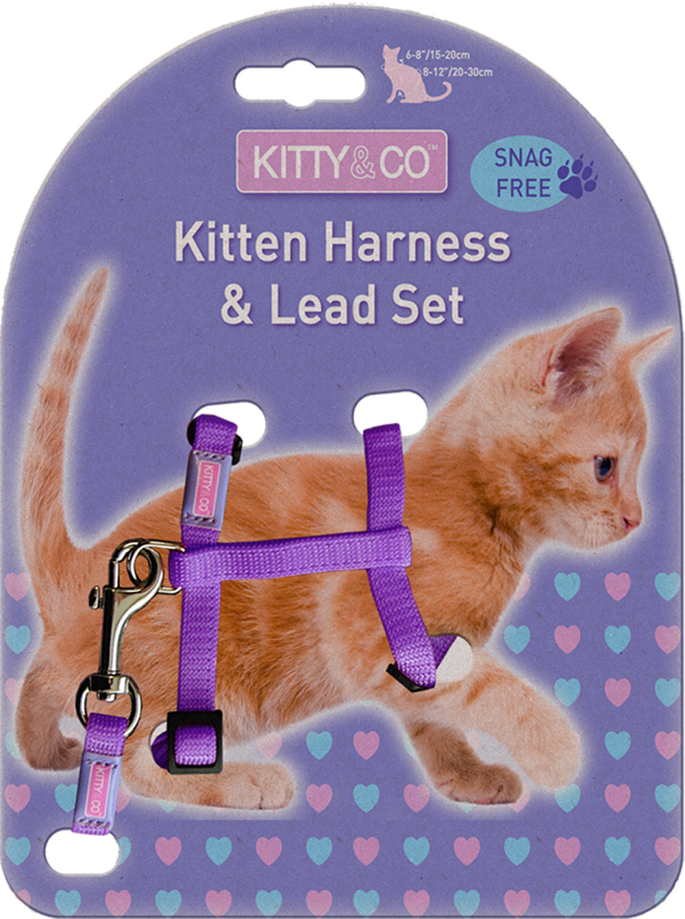 Snag Free Kitten Harness And Lead Set