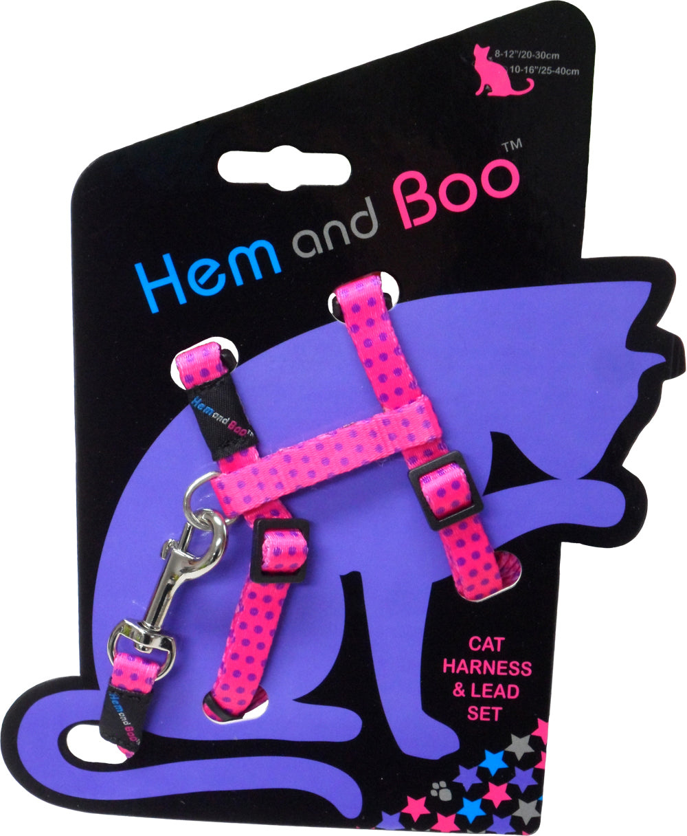 Spotty Cat Harness And Lead Set