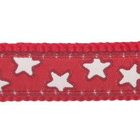 Red Dingo White Star Red Dog Collar