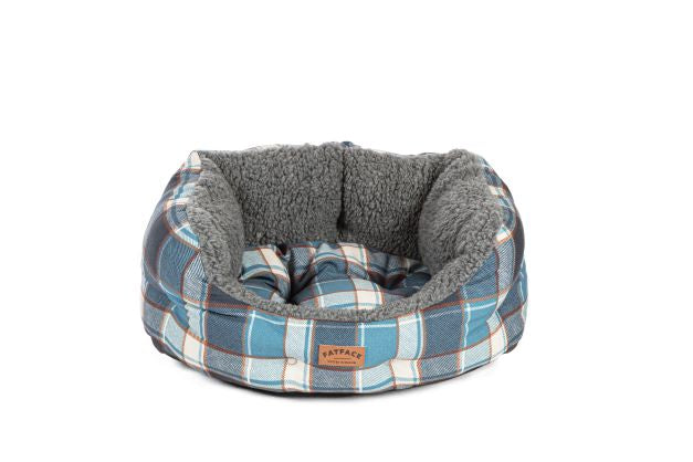 FatFace Fleece Check Deluxe Dog Slumber Bed