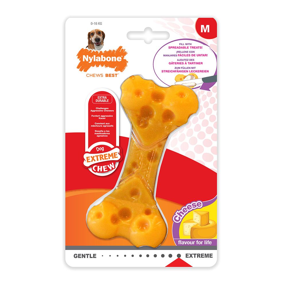 Nylabone Extreme Texture Cheese Bone Medium