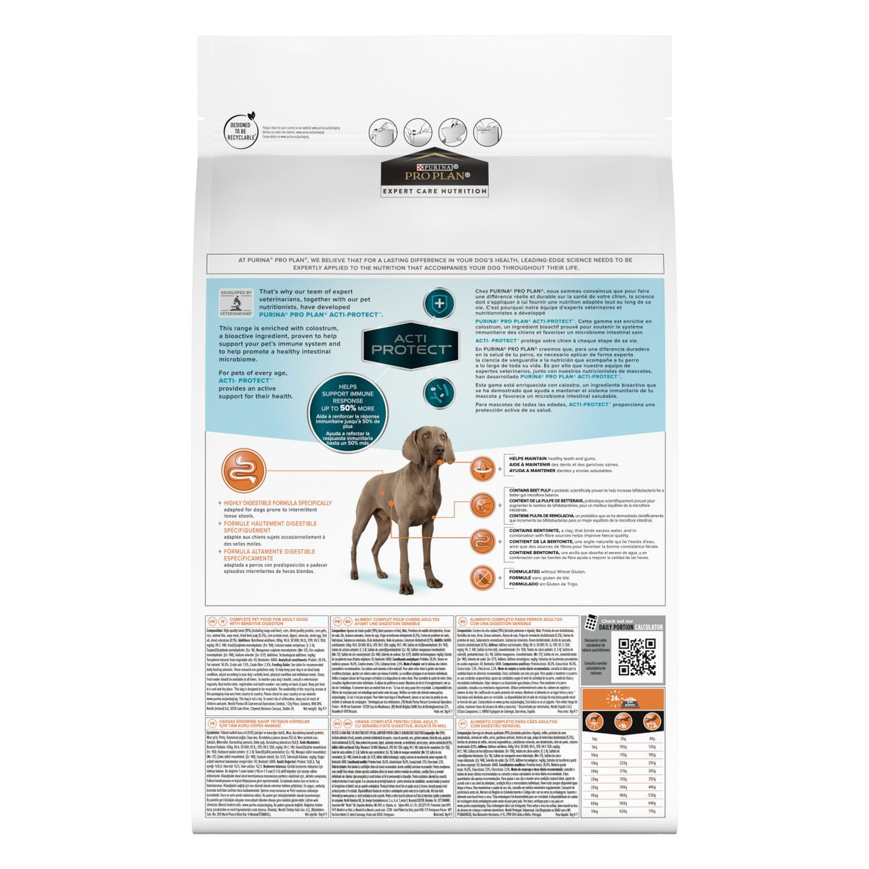 Pro plan digestive dog food best sale