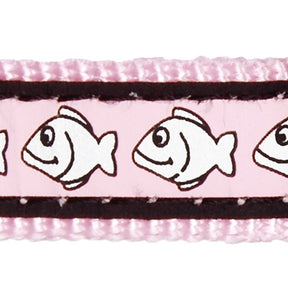 Red Dingo Reflective Fish Pink Cat Collar