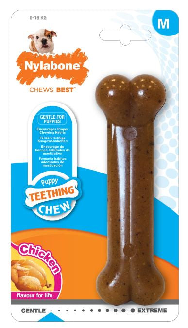 Nylabone Puppy Chicken Bone Medium