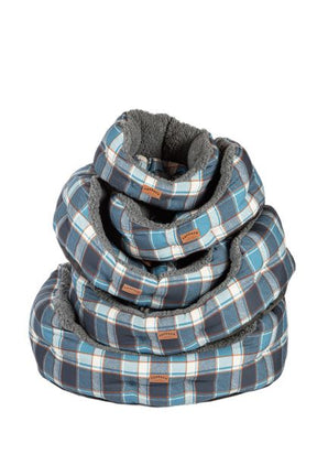 FatFace Fleece Check Deluxe Dog Slumber Bed