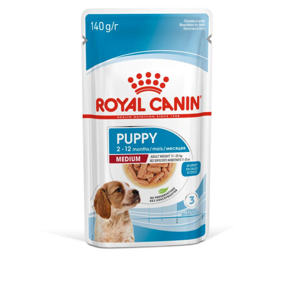 ROYAL CANIN SIZE HEALTH NUTRITION PUPPY - MEDIUM - Chunks in gravy