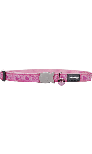 Red Dingo Breezy Love Pink Cat Collar