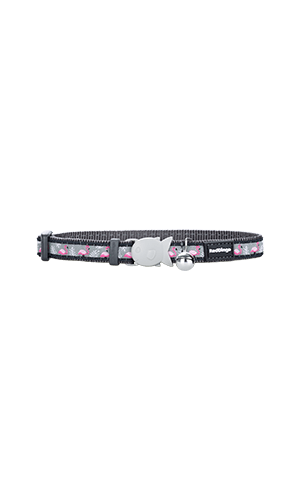 Red Dingo Grey Flamingo Cat Collar