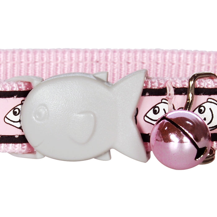 Red Dingo Reflective Fish Pink Cat Collar