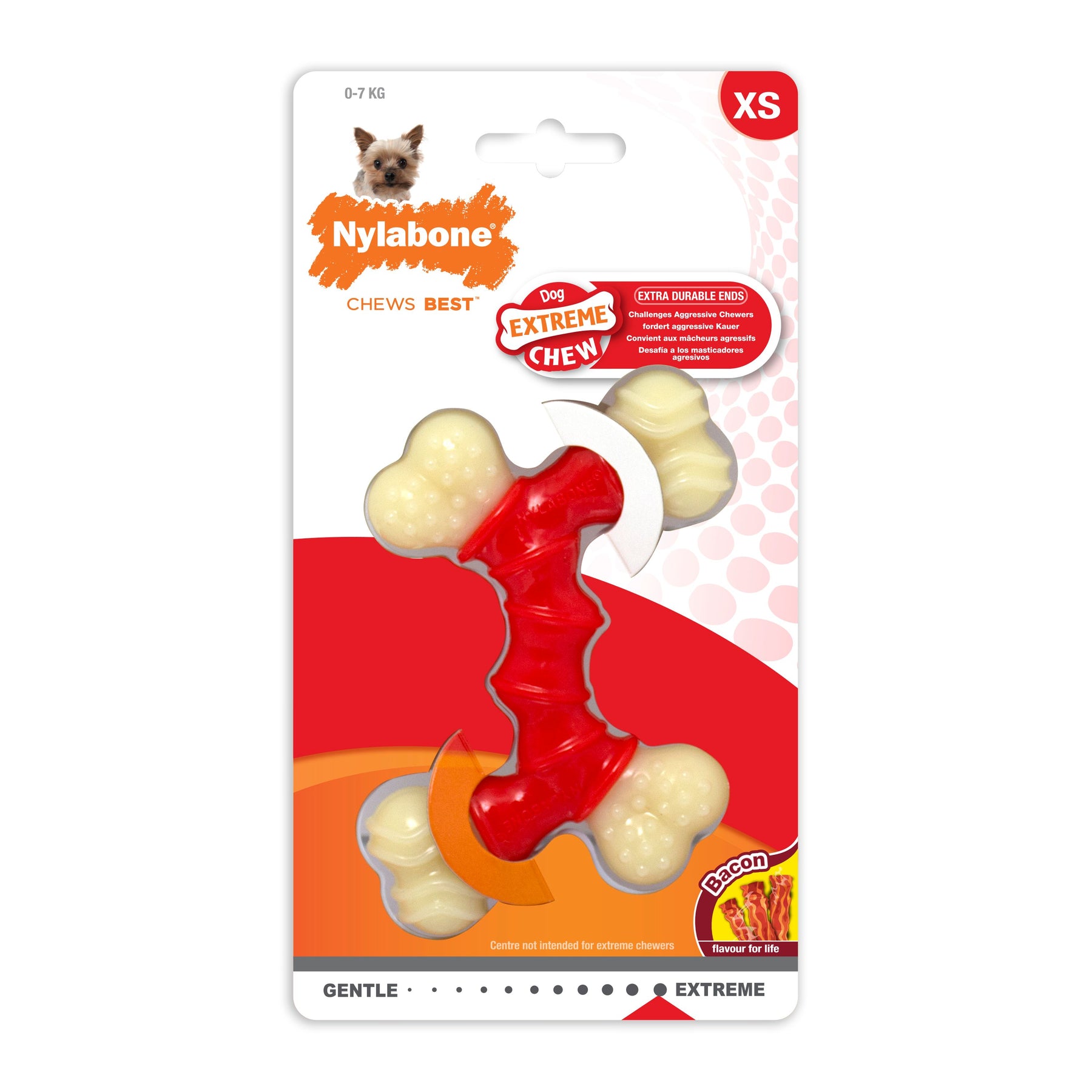 Nylabone Extreme Double Bone Bacon